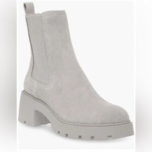 Women's Gray Suede Ankle Boots